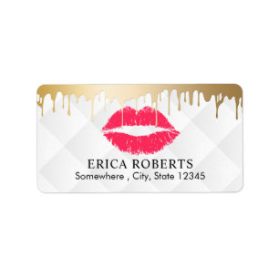 Etiqueta Artista Makeup Dourado Drivers Red Dourados Salon