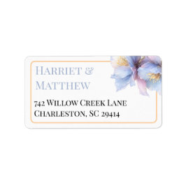 Etiqueta Artistic Pastel Botanical Florals Wedding