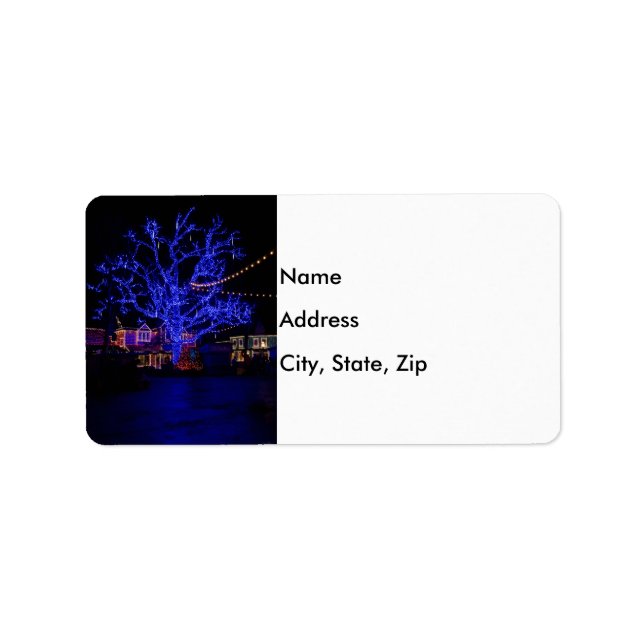 Etiqueta Árvore Azul (Frente)