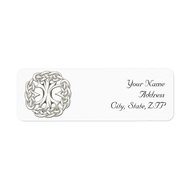 Etiqueta Árvore Celta da Vida (Frente)