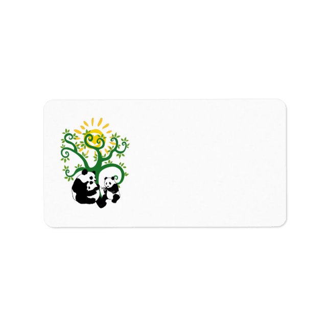 Etiqueta Árvore da Família Panda (Frente)