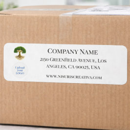 Etiqueta Árvore da vida útil Logotipo comercial Material de