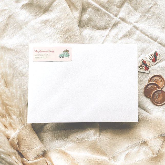 Etiqueta Árvore de Carros de Natal Meritíssimo Verde (Criador carregado)