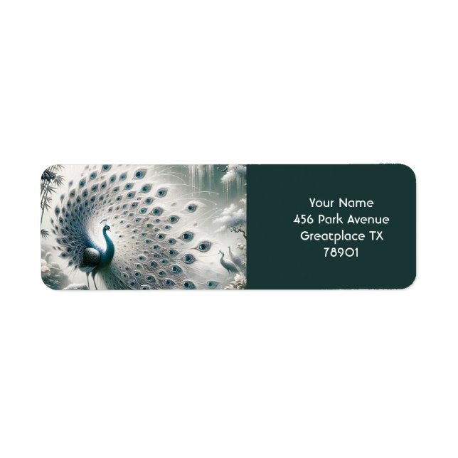 Etiqueta Árvore de Chuva de Peacock Cuja Fantasia (Frente)