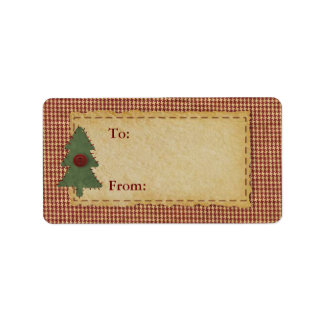 Etiqueta Árvore de Natal De E Para