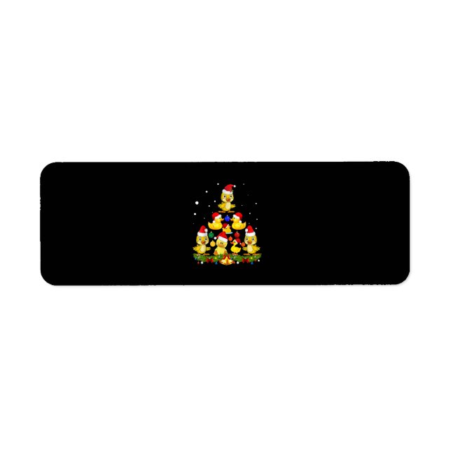 Etiqueta Árvore de Natal Duck (Frente)