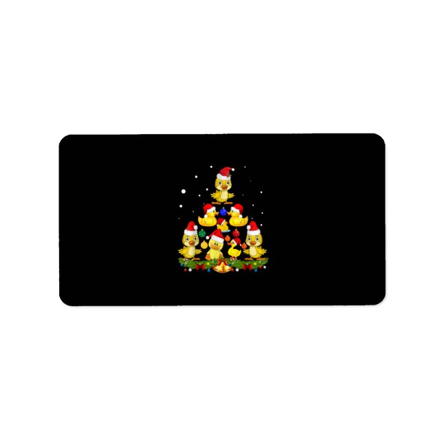 Etiqueta Árvore de Natal Duck (Frente)