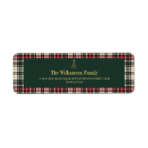 Árvore de Natal em Grafismo Elegante Verde Tartan
