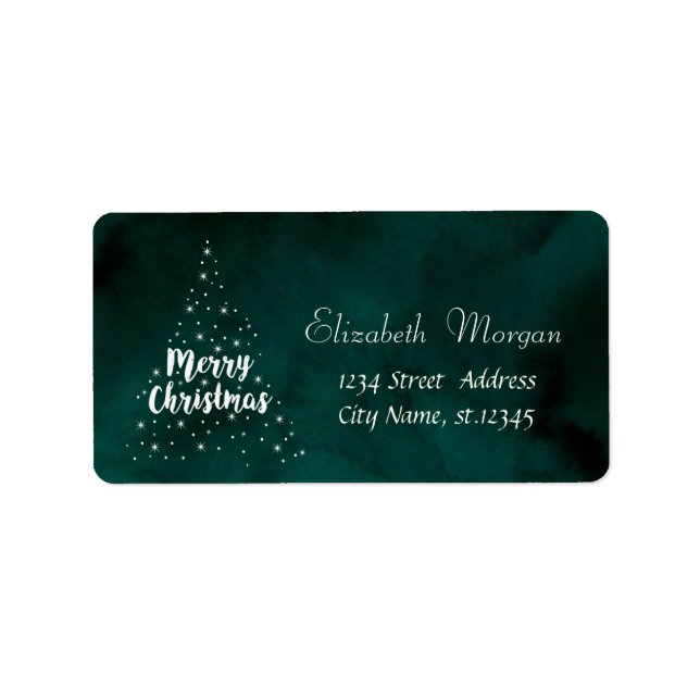 Etiqueta Árvore de Natal,Estrelas,Verde (Frente)