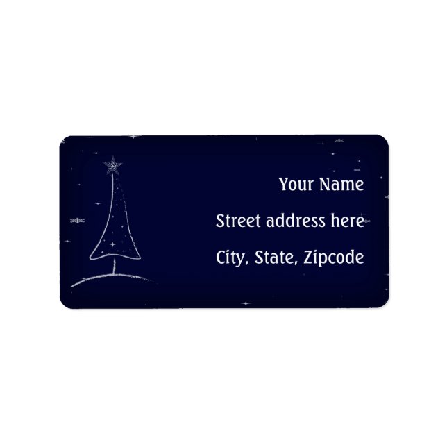 Etiqueta Árvore de Natal Moderna Abstrato (Frente)