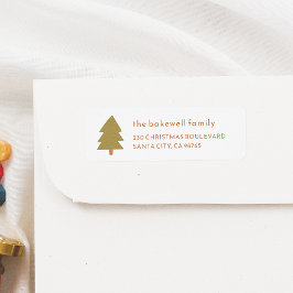 Etiqueta Árvore de Natal Moderna Simples