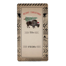 Árvore Feliz De Natal Buffalo Burlap Para Dar