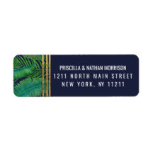 Árvore Tropical Palm Verde Marinho Dourado Endereç