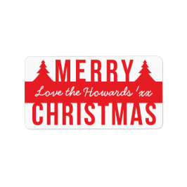 Etiqueta Árvores de Corte de Natal Feliz