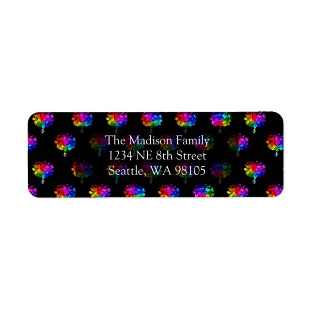 Etiqueta Árvores do Espectro Autismo (Frente)