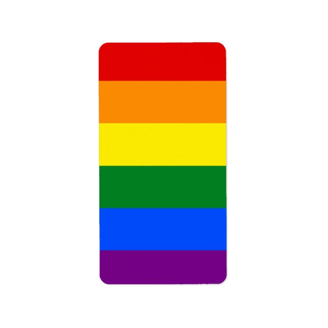 Etiqueta As cores do arco-íris (Frente)