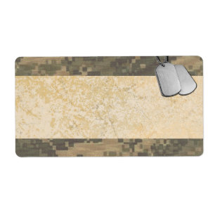 Etiqueta As forças armadas camuflam com dog tags