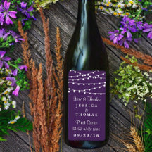 As Luzes De Corda Na Coleção De Casamentos Roxos