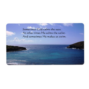 Etiqueta Às vezes o deus acalma a grandes etiqueta/etiquet