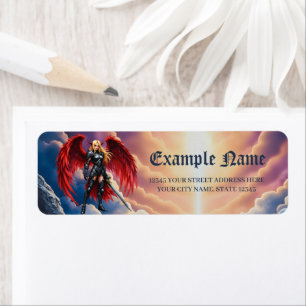 Etiqueta Asa Carmesim – Guerreiro Anjo Caído