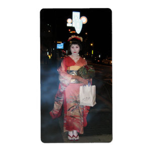 Etiqueta Asakusa Geisha Neo Tóquio