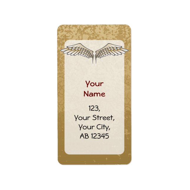 Etiqueta Asas bege (Frente)