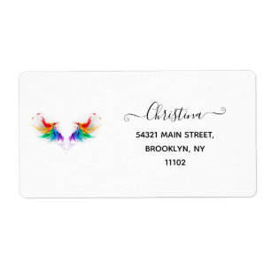 Etiqueta Asas Fluffy Rainbow