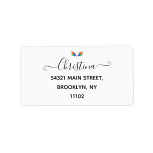 Etiqueta Asas Fluffy Rainbow