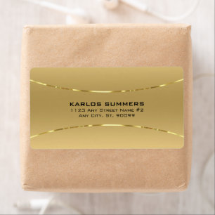 Etiqueta Aspecto metálico de fundo de ouro minimalista acrí