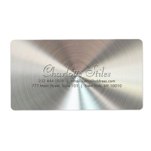 Etiqueta Aspecto Metálico Radial Personalizado - Cromo