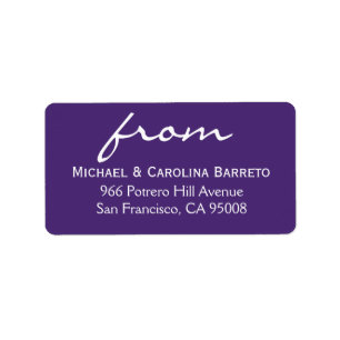 Etiqueta Assinatura Simples - Roxo