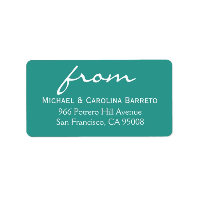 Etiqueta Assinatura Simples - Turquesa (Frente)