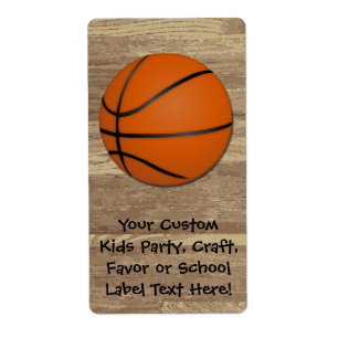 Etiqueta Assoalho personalizado da madeira do basquetebol