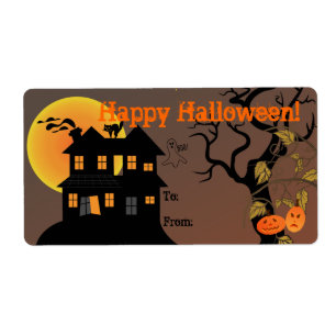 Etiqueta assombrada de Avery do Tag do presente do