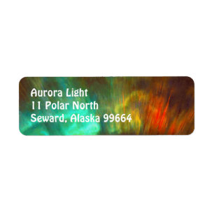 Etiqueta Aurora Borealis, aurora boreal - customizável