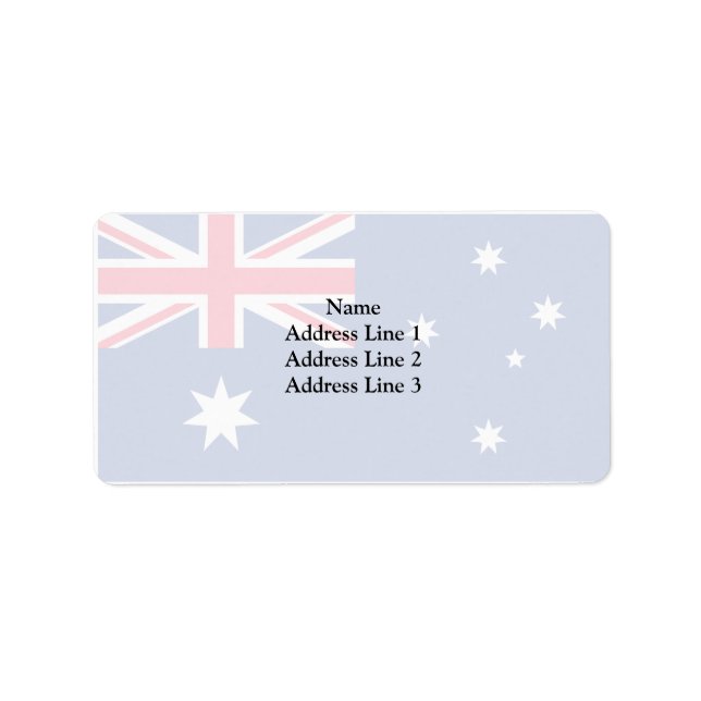 Etiqueta Austrália (Converted), bandeira da Austrália (Frente)