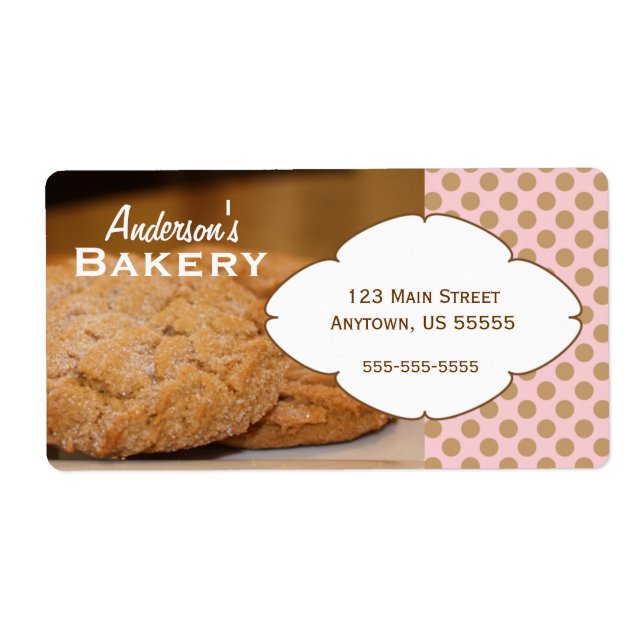 Etiqueta Autocolante de Fotografias de Biscoitos Frescos (Frente)