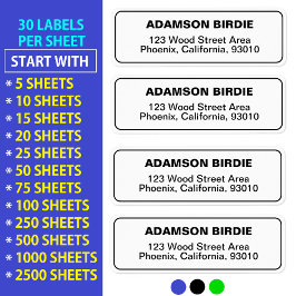 Etiqueta Autocolantes de Endereços Elegantes para Correio (