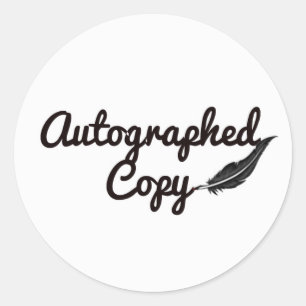 Etiqueta autografada da cópia