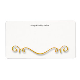 Etiqueta Autografado pelo Autor Bookplate