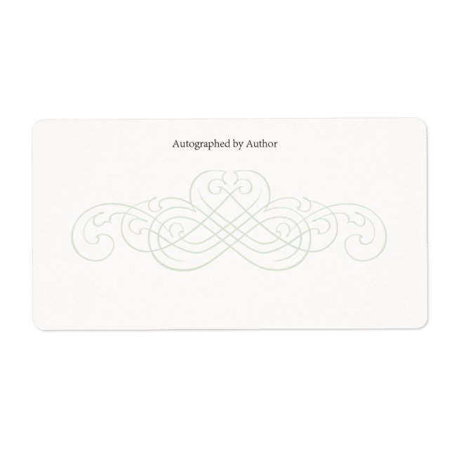 Etiqueta Autografado pelo Autor Bookplate (Frente)