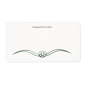 Etiqueta Autografado pelo Autor Bookplate
