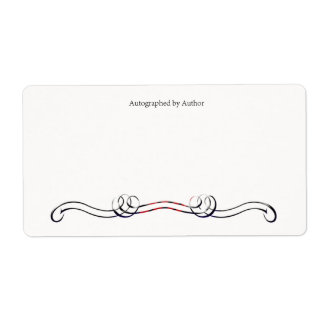 Etiqueta Autografado pelo Autor Bookplate