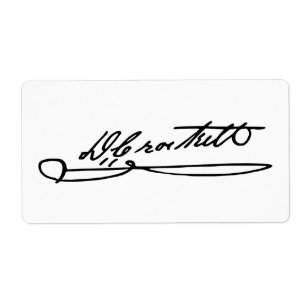 Etiqueta Autógrafo da assinatura de Davy Crockett