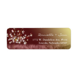 Etiqueta Autumn Elegance Dandelion Wedding Address
