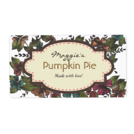 Etiqueta Autumn Fall Floral Baking Labels