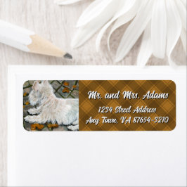 Etiqueta Autumn Leaves Westie no Pacio