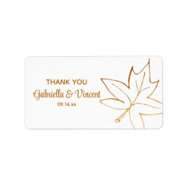 Etiqueta Autumn Maple Leaf Weding Obrigado Tag Favor