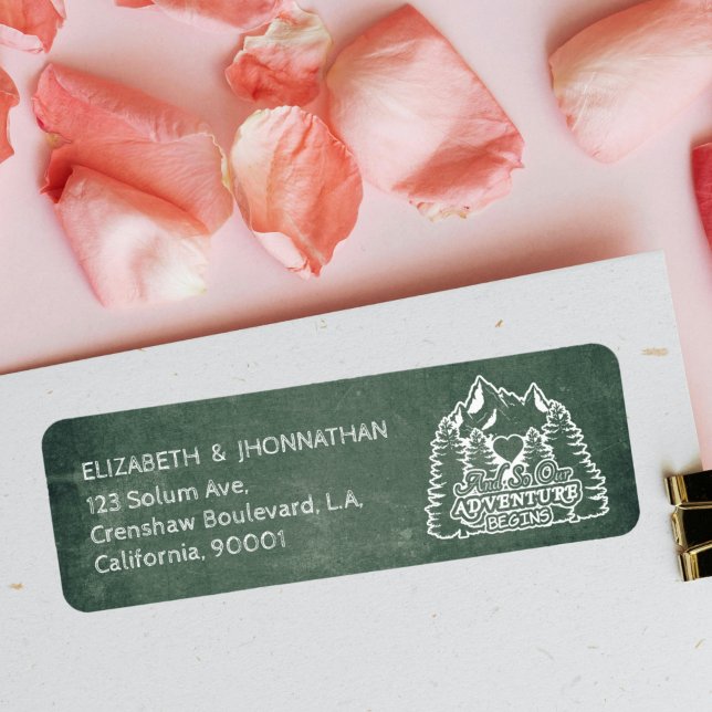 Etiqueta Aventura Montanha Começa Quadro Russo Verde (Criador carregado)