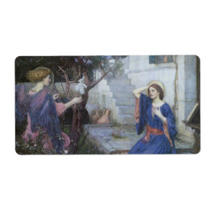 Etiqueta Aviso pelo Waterhouse de JW, belas artes do